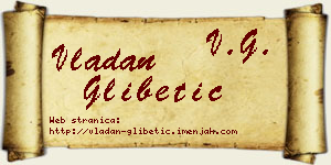 Vladan Glibetić vizit kartica